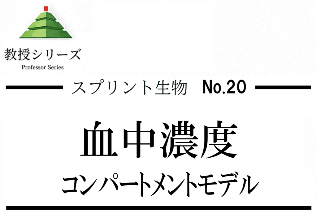 スプリント生物 No.20 血中濃度グラフ ── 薬物動態1コンパートメントモデル