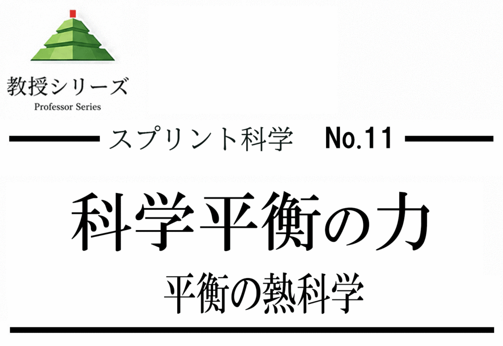 スプリント化学 No.11 化学平衡を”ギブズエネルギー”で読む ── 平衡定数の温度依存性を理解する