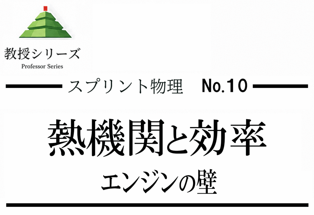 スプリント物理 No.10 熱機関を”カルノーサイクル”で読む ── 効率の限界を熱力学第二法則から導く